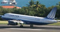 N412UA @ TNCM - United airlines landing at TNCM