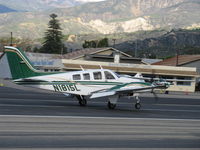 N1815L @ SZP - 1976 Beech 58P BARON, two Continental TSIO-520-LB1C 310 Hp each, landing roll Rwy 04 - by Doug Robertson