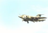 XW534 @ EGQS - Buccaneer S.2B of 12 Squadron on final approach to Lossiemouth in September 1989. - by Peter Nicholson