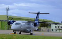 D-CIRT @ EGQL - Cirrius airlines DO.328 Still in the colours of City star airlines,seen here stored at Leuchars after it went tech on its delivery flight from Dundee - by Mike stanners