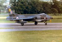 XG226 @ EGCD - Hunter F.6A of 63 Squadron at RAF Brawdy displayed at the 1971 Woodford Airshow. - by Peter Nicholson