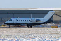 M-NHOI @ EGNX - Dubai based Challenger about to leave icy East Midlands for the sunny climate of its home base - by Terry Fletcher