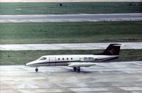 OY-BFC @ LHR - Learjet 25B of Business Aviation taxying to the executive terminal at Heathrow in May 1977. - by Peter Nicholson