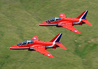 XX253 - Royal Air Force 'Red Arrows' transitting the M6 Pass, Cumbria. - by vickersfour