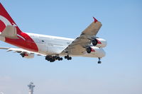 VH-OQC @ LAX - Qantas A380 short final rwy 24R - by AJ Heiser
