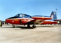 XW429 @ MHZ - Jet Provost T.5B of 6 Flying Training School at RAF Finningley on display at the 1993 Mildenhall Air Fete. - by Peter Nicholson