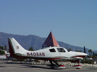 N408AB @ CCB - Parked at Cable - by Helicopterfriend