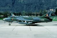 J-4095 @ LSMI - Two Hunters are preparing for take off during the last Wiederholungskurs held at Interlaken. - by Joop de Groot