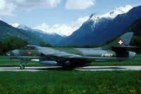 J-4107 @ LSMN - I consider Raron the most beautifull positioned airfield in Switzerland. The backdrop is magnificent. Unfortunately the base was closed after this exercise.