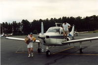 N6986R @ BAF - Pam and Tony Consiglio coming in from Maine B19 to visit family in MA. - by James C Morse