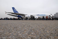 F-WWDD @ ZRH - Welcome A 380 - first landing of an Airbus A 380 at Zurich Kloten - by P. Radosta - www.austrianwings.info