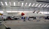XR220 @ EGWC - BAC TSR-2 at the Aerospace Museum, RAF Cosford in 1995. - by Malcolm Clarke