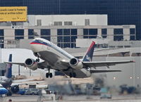 N305WA @ KLAX - Delta Airlines Boeing 737-347, 25R departure KLAX. - by Mark Kalfas
