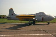 G-BKOU @ EGTC - Hunting P-84 Jet Provost T3 at Cranfield Airfied in 1995. Ex RAF XN637. - by Malcolm Clarke