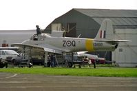 XD693 @ EGTC - Hunting Percival P-84 Jet Provost T1 at the VAT facility, Cranfield Airfield in 1994. - by Malcolm Clarke