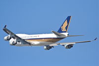 9V-SFQ @ KLAX - Singapore Boeing 747-412F,  25L departure KLAX. - by Mark Kalfas