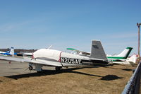 N205AE @ KBVY - Mooney M20J parked on the East side of Beverly Municipal. - by Samuel D.