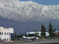 N4355W @ CCB - Running up under the snowy mountains north of Cable - by Helicopterfriend
