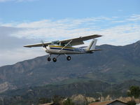 N8657S @ SZP - 1965 Cessna 150F, Continental O-200 100 Hp, flaps landing Rwy 22 - by Doug Robertson