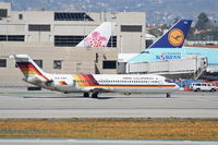 XA-ADA @ KLAX - Aero California McDonnell Douglas DC-9-32 (cn 48112/926) taxiway Bravo KLAX. - by Mark Kalfas