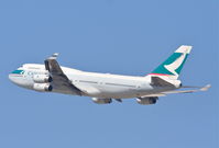 B-HOX @ KLAX - Cathay Pacific Boeing 747-467, 25R departure KLAX. - by Mark Kalfas