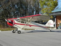 CF-SVT - In front of her hangar at Edenvale, Ontario - by Morgan Walker