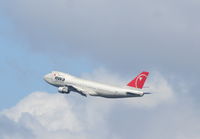 N638US @ KLAX - Northwest Airlines Boeing 747-251B , 24R departure KLAX. - by Mark Kalfas