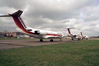 PH-ZCN @ EGTC - Fokker 100 at Cranfield Airfield in 1991. - by Malcolm Clarke