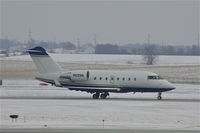 N225N @ CID - Take-off roll, Runway 27, light snow falling - by Glenn E. Chatfield