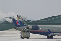 N506MJ @ CID - De-icing during light snow