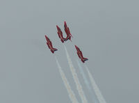 UNKNOWN - Red Arrows Gipo 4 in mirror formation Southport Air Show 2007 - by jetjockey