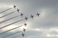 UNKNOWN - Red Arrows IN Swan Formation Southport Air Show 2007 - by jetjockey
