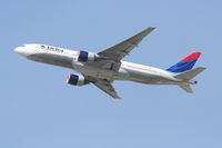 N866DA @ KLAX - Delta Airlines Boeing 777-232, 25R departure KLAX. - by Mark Kalfas