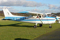 G-BBJY @ EGBO - Part of a busy aviation scene at Wolverhampton (Halfpenny Green) Airport on a crisp winters day - by Terry Fletcher