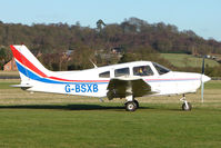 G-BSXB @ EGBO - Part of a busy aviation scene at Wolverhampton (Halfpenny Green) Airport on a crisp winters day - by Terry Fletcher
