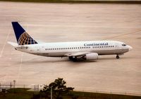 N76355 @ TPA - Boeing 737-3TO of Continental Airlines at Tampa in November 1993. - by Peter Nicholson
