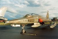 K-4021 @ EGQL - NF-5B of 316 Squadron Royal Netherlands Air Force in the static park at the 1989 RAF Leuchars Airshow. - by Peter Nicholson