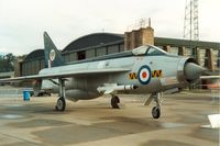 XM144 @ EGQL - Lightning F.1A in 74 Sqadron markings on display at the 1989 RAF Leuchars Airshow. - by Peter Nicholson