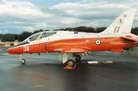 XX311 @ EGQL - Hawk T.1 of 4 Flying Training School at RAF Valley on display at the 1989 RAF Leuchars Airshow. - by Peter Nicholson