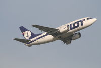 SP-LKD @ EBBR - Flight LO236 is taking off from RWY 07R - by Daniel Vanderauwera