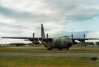 XV291 @ EGQL - Hercules C.1 of the Lyneham Transport Wing on display at the 1989 RAF Leuchars Airshow. - by Peter Nicholson