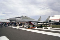 315 @ EGLF - Mikoyan-Gurevich MiG-29A (9-12A) at Farnborough International 1990 - by Malcolm Clarke