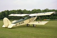 G-AAIN @ EGTH - Parnall Elf 2 at 'Flying in the Evening Air', at the Shuttleworth Trust, Old Warden in 1989. - by Malcolm Clarke