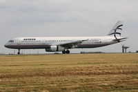 SX-DGA @ LFPG - on landing at CDG - by juju777