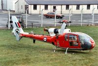 ZB627 @ EGVA - Gazelle HT.3, callsign SYN 26, of 2 Flying Training School on the flight-line at the 1987 Intnl Air Tattoo at RAF Fairford. - by Peter Nicholson