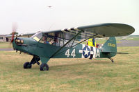 G-BHPK @ EGTC - Piper L-4J Grasshopper (J3C-65D) at the 1994 PFA Rally, Cranfield in 1994. - by Malcolm Clarke