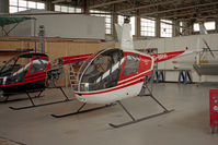 G-BRVI @ EGTC - Robinson R-22 Beta at Cranfield Airport in 1993. - by Malcolm Clarke