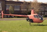 G-RENT @ EGTC - Robinson R-22 Beta at Cranfield Airport in 1988. - by Malcolm Clarke