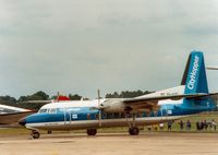 PH-KFE @ EGVA - NLM City Hopper Friendship charter flight to the 1987 Intnl Air Tattoo at RAF Fairford. - by Peter Nicholson