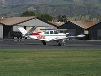 N1965Z @ SZP - 1965 Beech S35 BONANZA, Continental IO-520-B 285 Hp, another landing Rwy 04 - by Doug Robertson